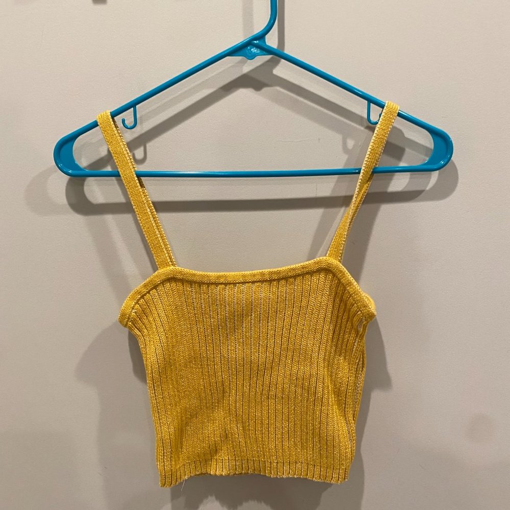 Kordal Plaited Crop Tank Saffron Cream NWT